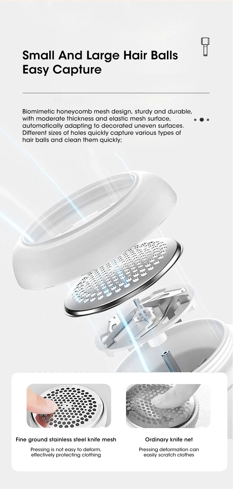 Lint Remover for Clothing Electric Pellet Fluff Remover Rechargeable Portable Fabric Hair Ball Shaver Removes Lint from Clothes